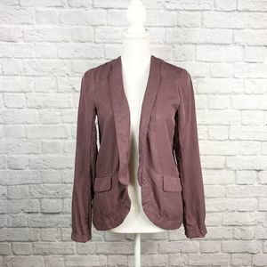 {Anthropologie} Elevenses Purple Whitby Blazer